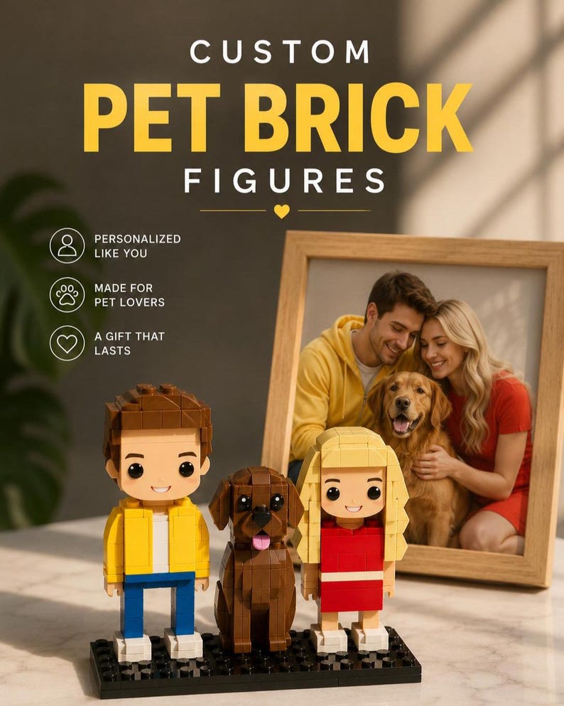 il_794xN.8476114644_n0eh.jpg Custom Brick Pet & Owner Figure - Image 1